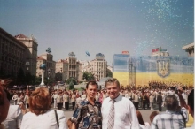 О.Олексюк та Ю.Богуцький під час святкування Дня Незалежності. м.Київ, 2007 р.